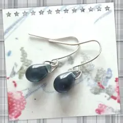 【No36-2】ドロップピアス・ダークモンタナS