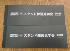 読売ジャイアンツ　巨人　スタンド練習見学会　参加券　3枚綴り2冊 読売ジャイアンツ 巨人 スタンド練習見学会 参加券 3枚綴り