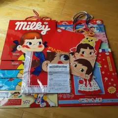 ペコちゃん　紙袋　１２枚　バンダナおまけ