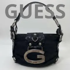 【Vintage】GUESS スタッズ Gロゴ ショルダーバッグ 黒 Y2Kのサムネイル