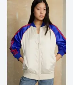 アディダス ジャージ クリーム/青/赤 スーパースター トラックジャケット XS