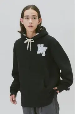 Champion◆パーカー/s/コットン/BLK/C8-W127R