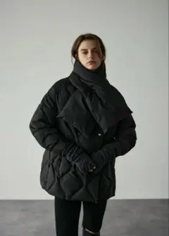 RIM.ARK Double breasted stole down CT/黒