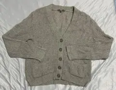 UNIQLO グレー リブ編み カーディガンMサイズ