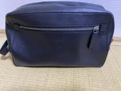 GUCCI グッチ ブラック レザー ポーチ セカンドバッグ