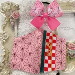 《ハンドメイド》 立体マスク ❤︎.* ヘアゴム  No.35