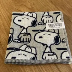 新品　スヌーピー　ハンカチタオル　ベースボール　ガーゼ素材