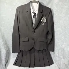 極美品✨デコラピンキーズ　卒服　170A 女の子　黒 ストライプ　５点セット