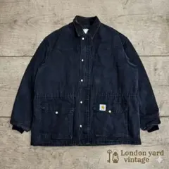 フェード黒 Carhartt ダックジャケット XL相当#820