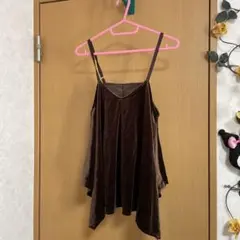 ベロア調　キャミソール