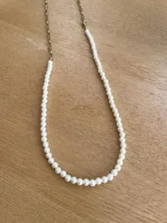 パール ネックレス ゴールドチェーン