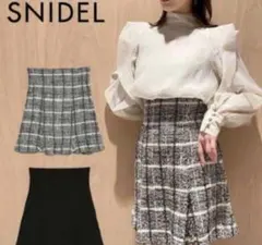 snidel ハイウエストスカショーパン ツイード
