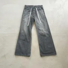 Whim Gazette ドロストデニムパンツ グレー ワイド 日本製 36のサムネイル