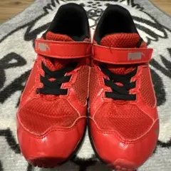 PUMA レッド スニーカー ベルクロ19センチ