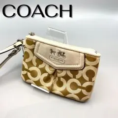 COACH コーチ ポーチ リストレット オプアート レディース 小物入れ　収納