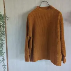 chocol raffine オレンジ ハイネックセーター