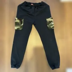 BABYDOLL ブラックパンツ 140 カモフラージュポケット