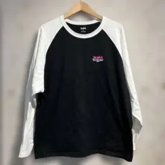 X-GIRL ロゴプリントラグランロングTシャツ　エックスガールのサムネイル