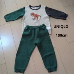 UNIQLO/ユニクロ/キルトパジャマ上下セット/アニア/恐竜/ティラノサウルス