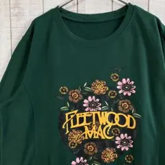 古着　長袖　スウェット 裏起毛　アメカジ ダサカワ　ゆるだぼ　グリーン