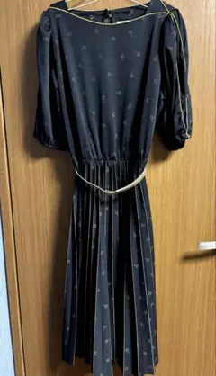 プリント　バルーンスリーブ　ヴィンテージワンピース