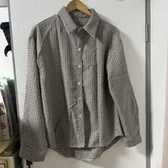 ギンガムチェック柄 長袖シャツ