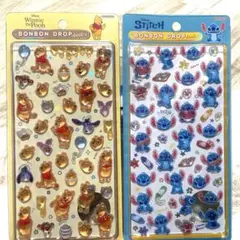 【正規品】ボンボンドロップシール くまのプーさん スティッチ