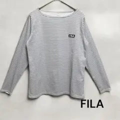 FILA フィラ カジュアル Tシャツ ストライプ 白 M