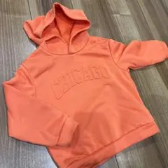 SHEIN オレンジ CHICAGO パーカー 2-3Y