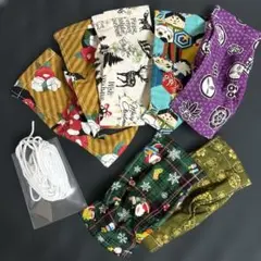 ハンドメイド 布マスク 7枚セットのサムネイル