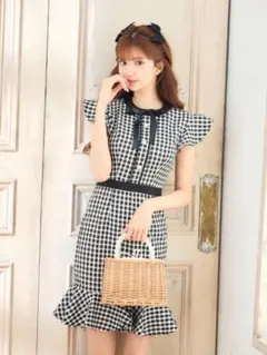 JEWELS ギンガムチェックドレス　Sサイズ