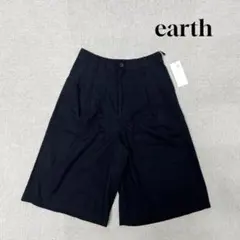 ★新品★ earth キュロットパンツ　ブラック　レディース