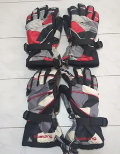 キッズ手袋　防水 スキー手袋 スノボ スキーグローブ　まとめ売り　2点セット