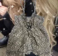 キャミソール ヒョウ柄00s y2k 平成ギャル フェアリーグランジ 姫ギャル