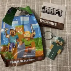 マインクラフト　マイクラ　フィギュアキーチェーン　レア　ダイヤ　スティーブ