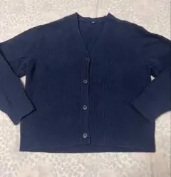 Uniqlo ネイビー Vネック カーディガン 160サイズ