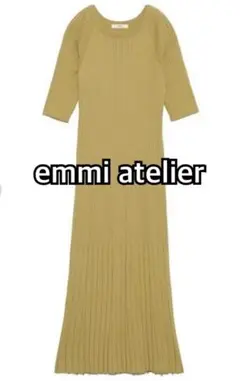 emmi atelier リブニットワンピース　半袖のサムネイル