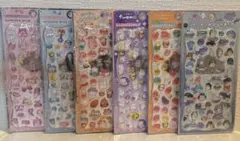 プチドロップシール　6種セット　ももいろ　みずいろ　やむやむ　うみのなかまたち