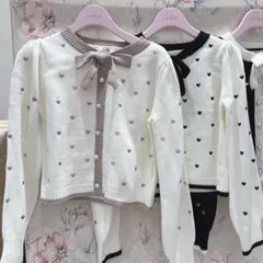 evelyn ハート刺繍ニット ピンクのサムネイル