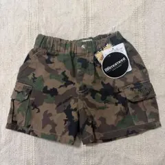 【新品未使用】しまむら rrmoment カーゴパンツ 迷彩ハーフパンツ 90