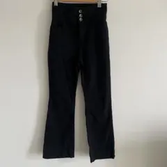 MOUSSY マウジー ハイウエスト デニム ブラック3連ボタンM美脚ストレートのサムネイル