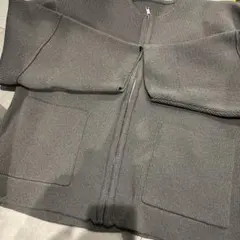 Alma design ノーカラーニットカーディガン