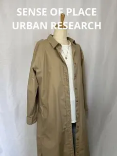 SENSE OF PLACE ベージュ シャツワンピース 長袖