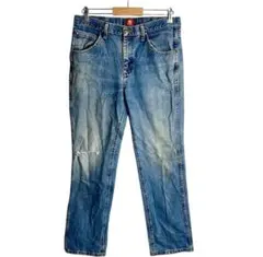 90s Wrangler デニムパンツ ダメージデニム インディゴ　古着