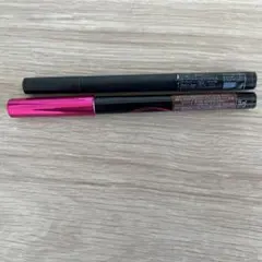 アイライナー ①ケイト スーパーシャープライナーA②メイベリン ジェル ライナー