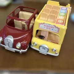 お値下げ！シルバニアファミリー ようちえん バスおでかけファミリーカーセット