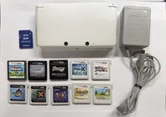 【豪華セット】3DS ホワイト CTR-001 SDカード 10本ソフト付き