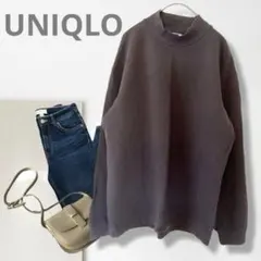 n2【ユニクロ】モックネックプルオーバー/美品 チュニック丈 ハリ感 ゆっくり