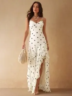 美品❣️シーイン　レディース　水玉　ロングワンピース　XS
