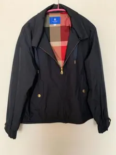 ブルーレーベル クレストブリッジ ネイビー プルジップ ジャケット フード付き